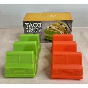 Fred Taco Truck. Set of 2 Taco Trays 1 Red & 1 Green Boxed.